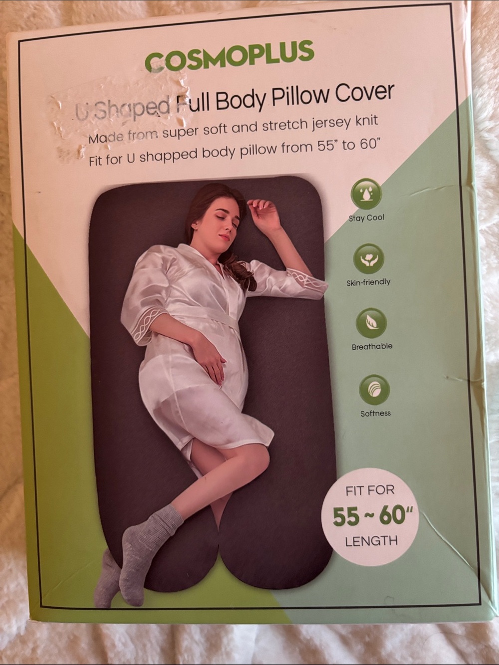 Cosmoplus U-Shaped Full Body Pillow Cover